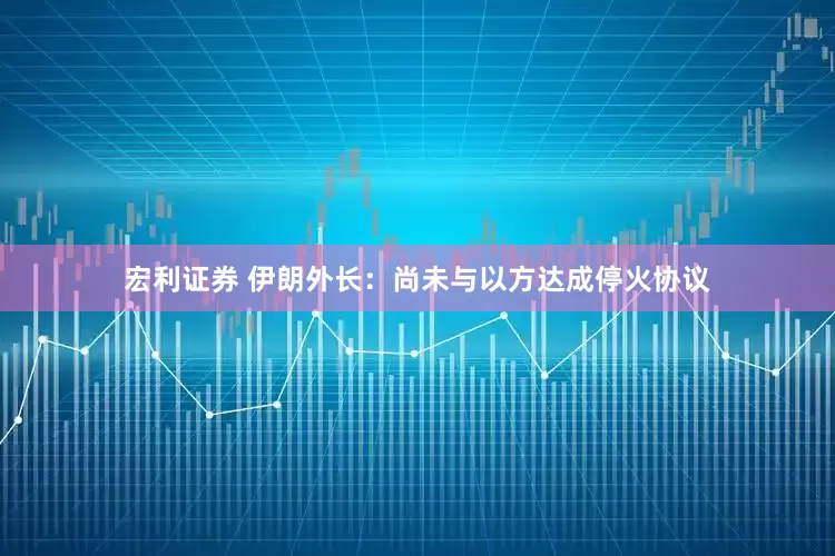 宏利证券 伊朗外长：尚未与以方达成停火协议